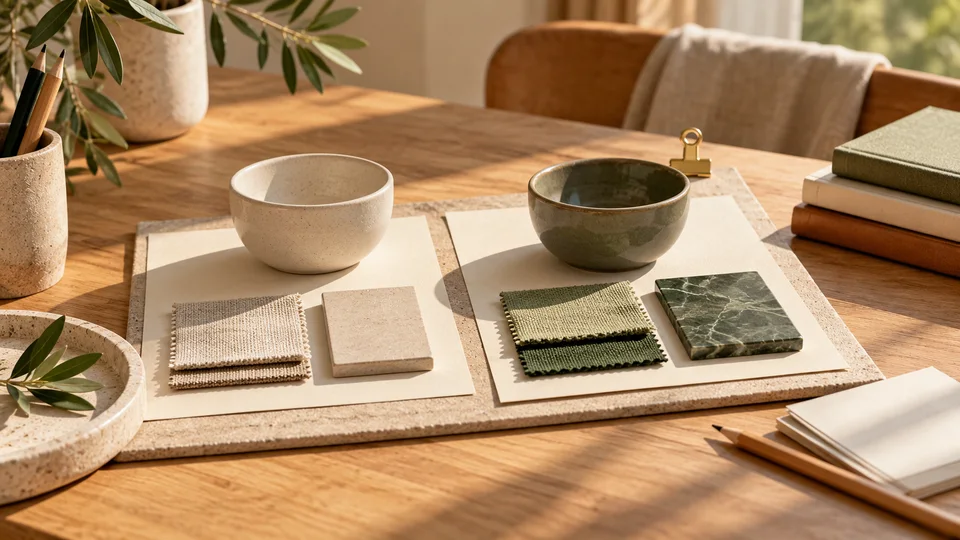 Muestras de materiales para comparar